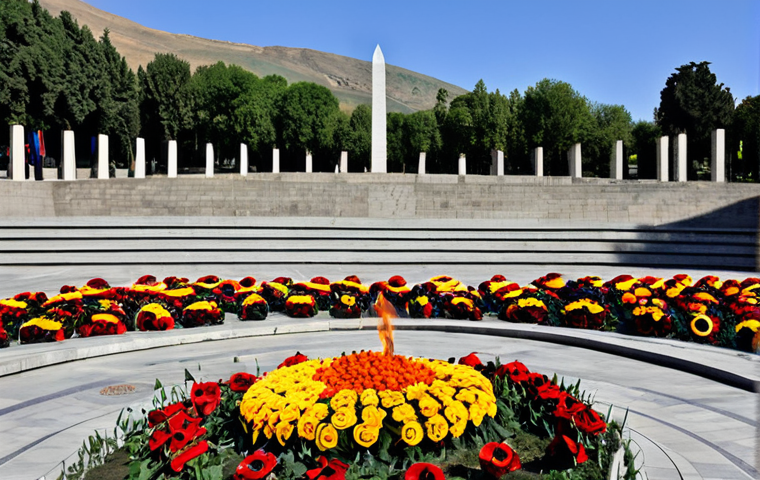 Commemoration in Yerevan**

"A solemn commemoration ceremony in Yerevan, Armenia, honoring the victims of the Armenian Genocide. People are laying flowers at the Tsitsernakaberd memorial complex. In the background, the eternal flame burns brightly. The atmosphere is respectful and somber. Include elements of Armenian cultural heritage and architecture. Safe for work, appropriate content, fully clothed, professional, modest, family-friendly, perfect anatomy, correct proportions, natural pose, high resolution, realistic."

**