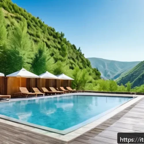 Home 32 아르메니아에서 즐길 수 있는 스파 - A serene mountain spa resort in Jermuk, Armenia, featuring natural mineral hot spring pools surround...