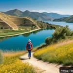 Home 18 세반호수에서 즐기는 액티비티 - A serene hiking trail winding through the gentle hills surrounding Lake Cebano, featuring lush nativ...